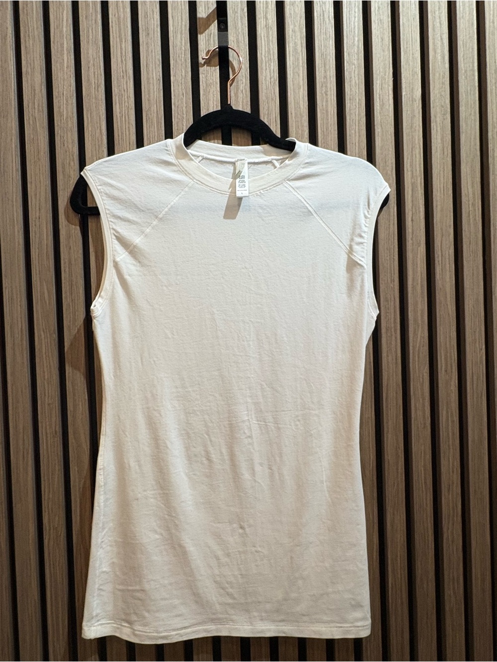 SKIMS Cream Ribbed Sleeveless Tank